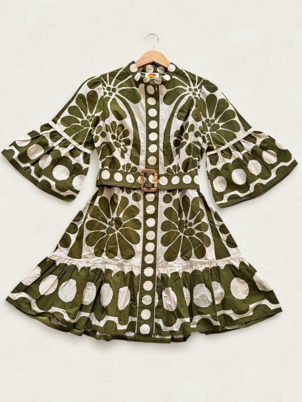 NWT FARM RIO Green Palermo Belted Mini Dress - Picture 3 of 8